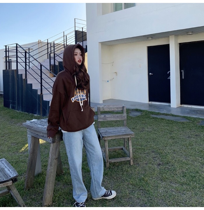 Bbuckkooki - Sweat à capuche imprimé à manches longues