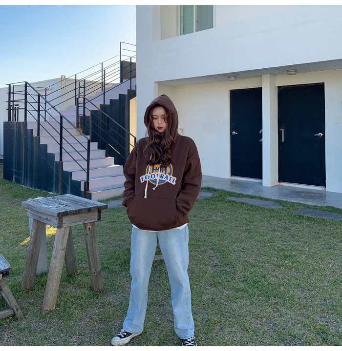 Bbuckkooki - Sweat à capuche imprimé à manches longues