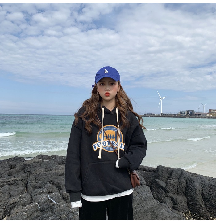 Bbuckkooki - Sweat à capuche imprimé à manches longues