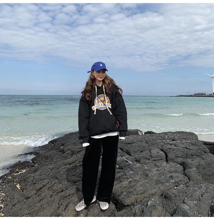 Bbuckkooki - Sweat à capuche imprimé à manches longues