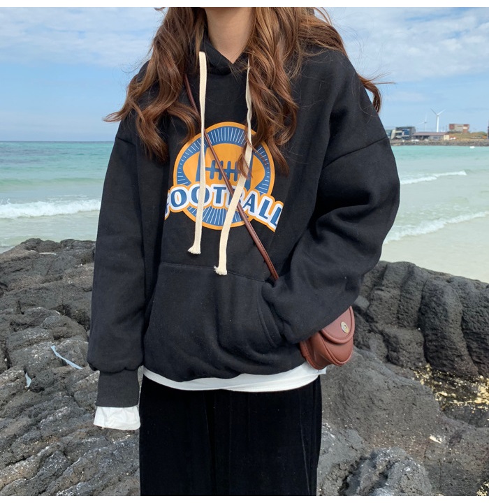 Bbuckkooki - Sweat à capuche imprimé à manches longues