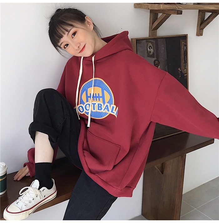 Bbuckkooki - Sweat à capuche imprimé à manches longues