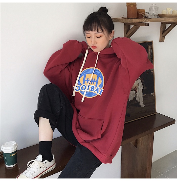 Bbuckkooki - Sweat à capuche imprimé à manches longues