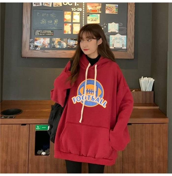 Bbuckkooki - Sweat à capuche imprimé à manches longues