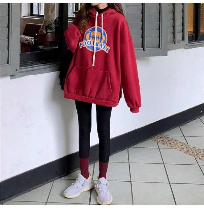 Bbuckkooki - Sweat à capuche imprimé à manches longues