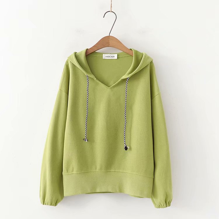 Dearest - Sweat à capuche uni à col en V