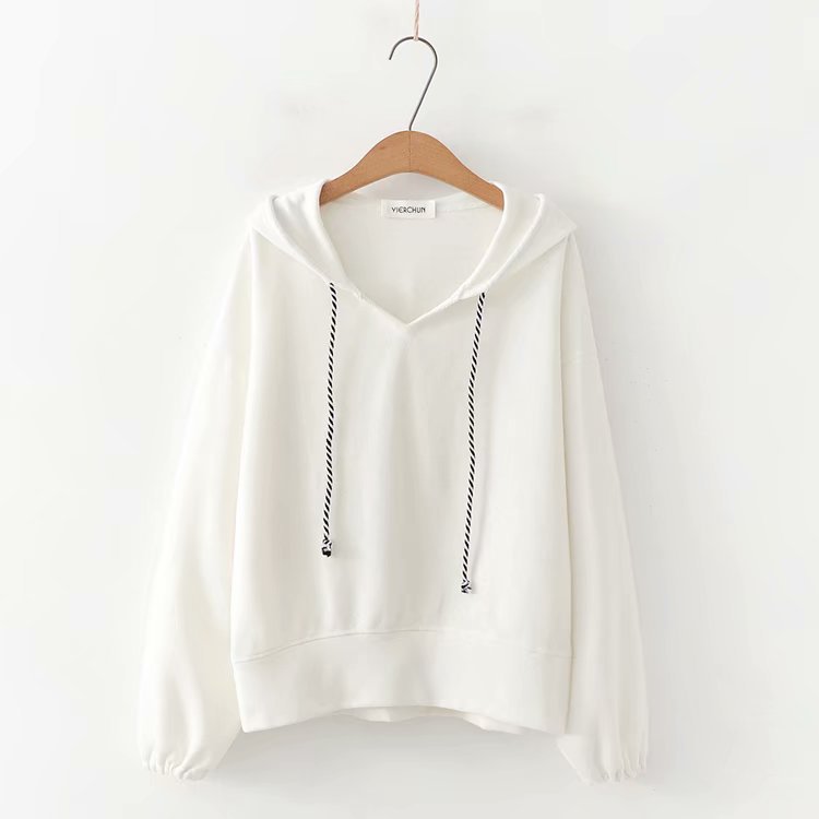 Dearest - Sweat à capuche uni à col en V