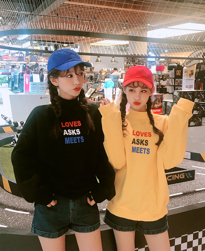 Icecream12 - Crew-Neck Lettering Pullover