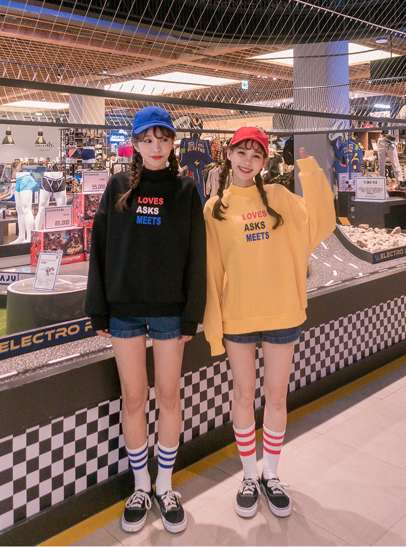 Icecream12 - Crew-Neck Lettering Pullover