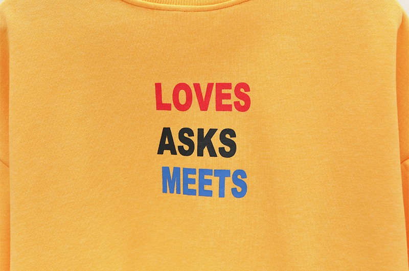 Icecream12 - Crew-Neck Lettering Pullover