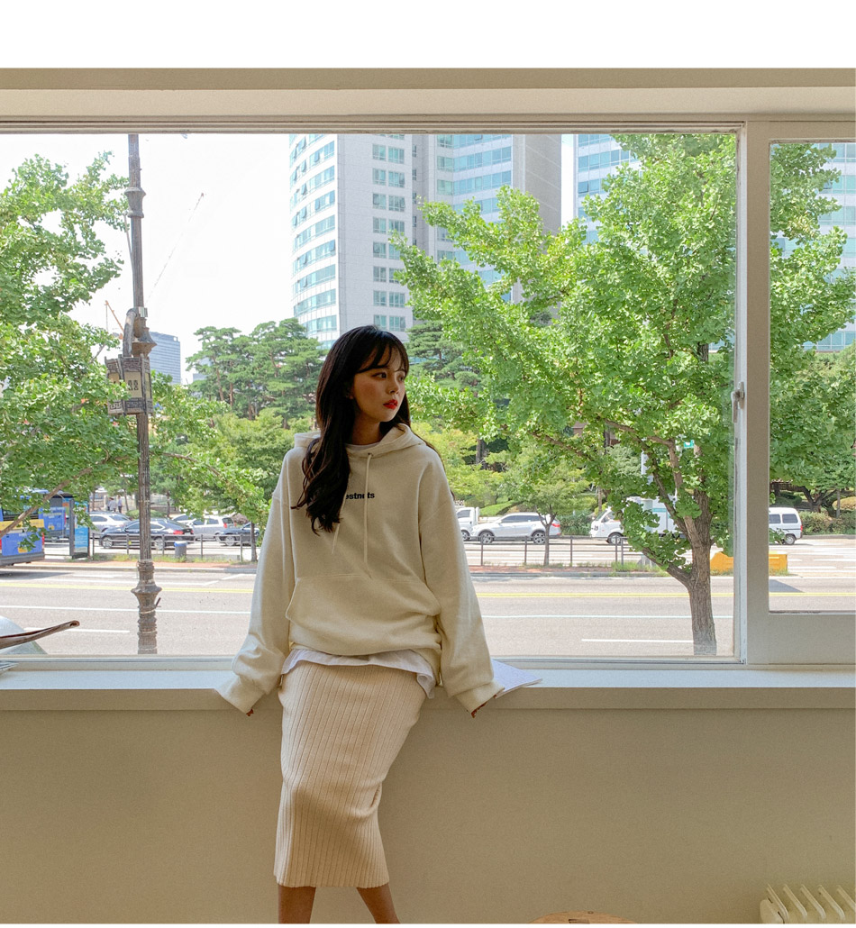MERONGSHOP - Sweat à capuche oversize avec lettrage à épaules tombantes