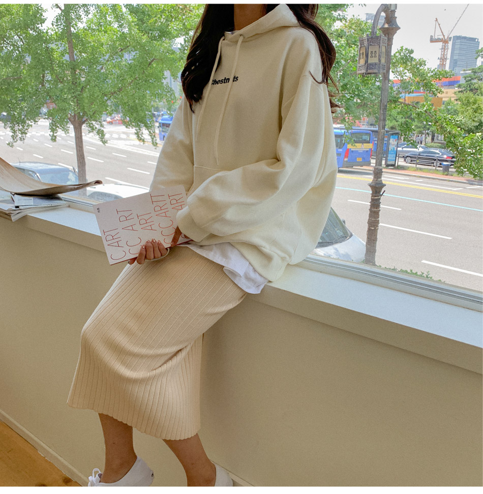 MERONGSHOP - Sweat à capuche oversize avec lettrage à épaules tombantes
