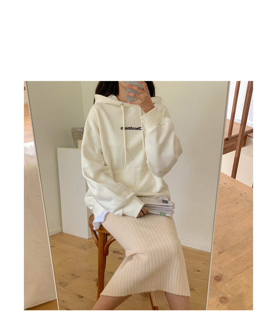 MERONGSHOP - Sweat à capuche oversize avec lettrage à épaules tombantes