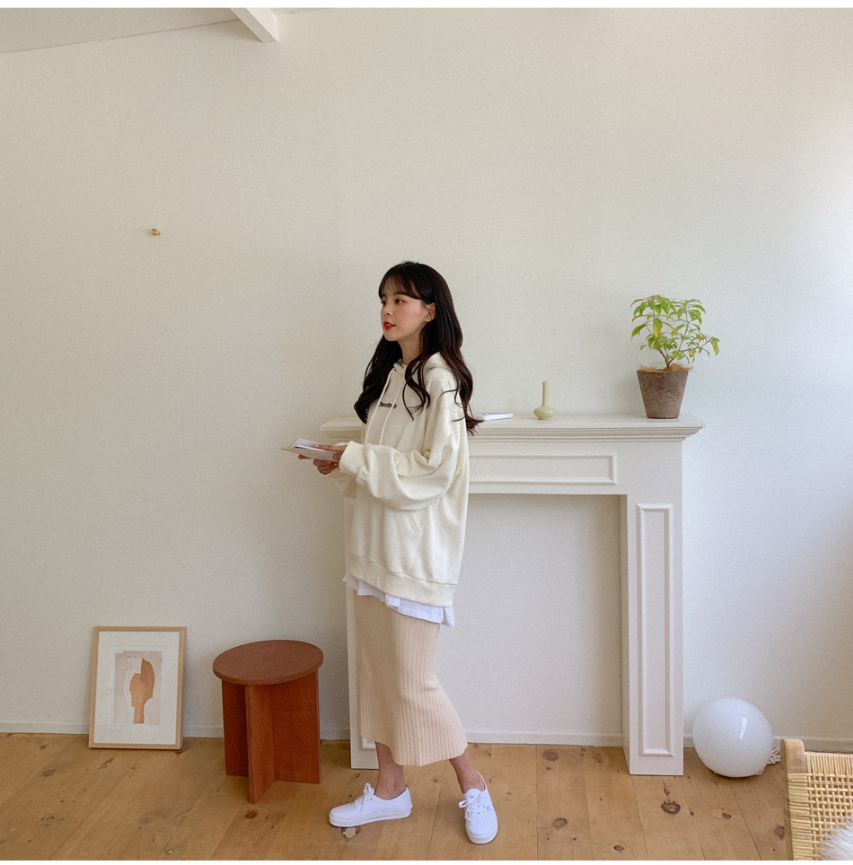 MERONGSHOP - Sweat à capuche oversize avec lettrage à épaules tombantes