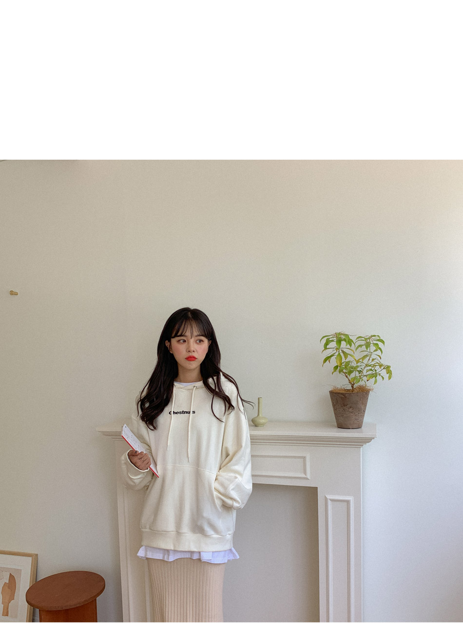 MERONGSHOP - Sweat à capuche oversize avec lettrage à épaules tombantes