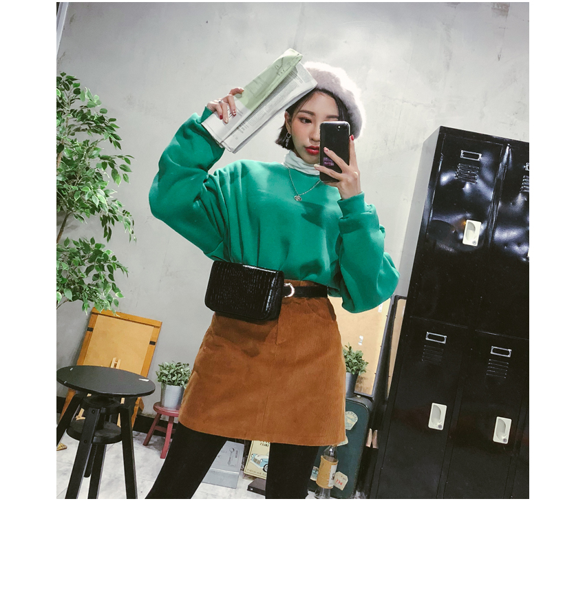 MERONGSHOP - Pull col rond uni