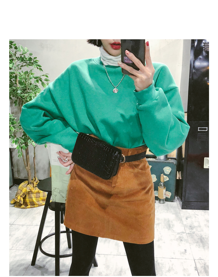 MERONGSHOP - Pull col rond uni