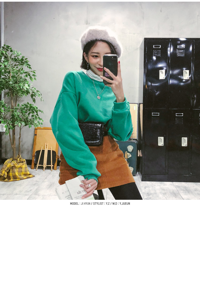 MERONGSHOP - Pull col rond uni