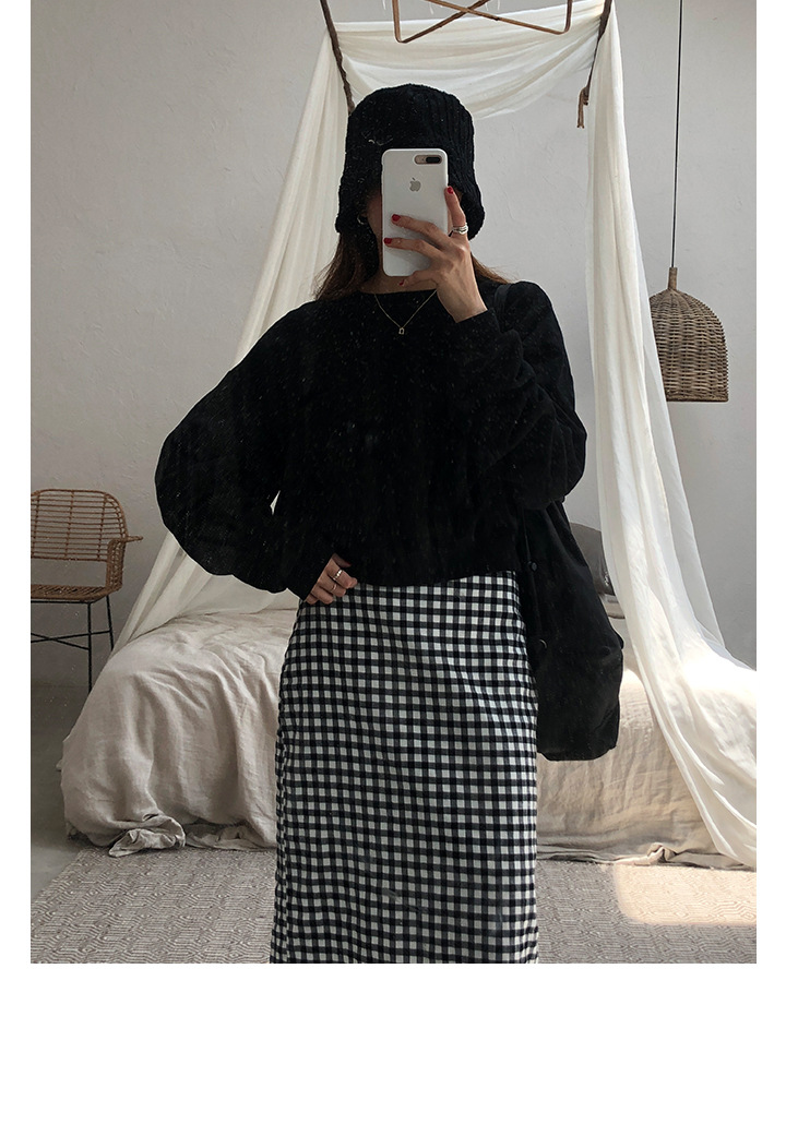 Rosy.B - Dropped Shoulder Plain Pullover