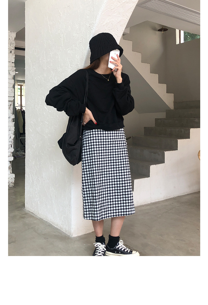 Rosy.B - Dropped Shoulder Plain Pullover