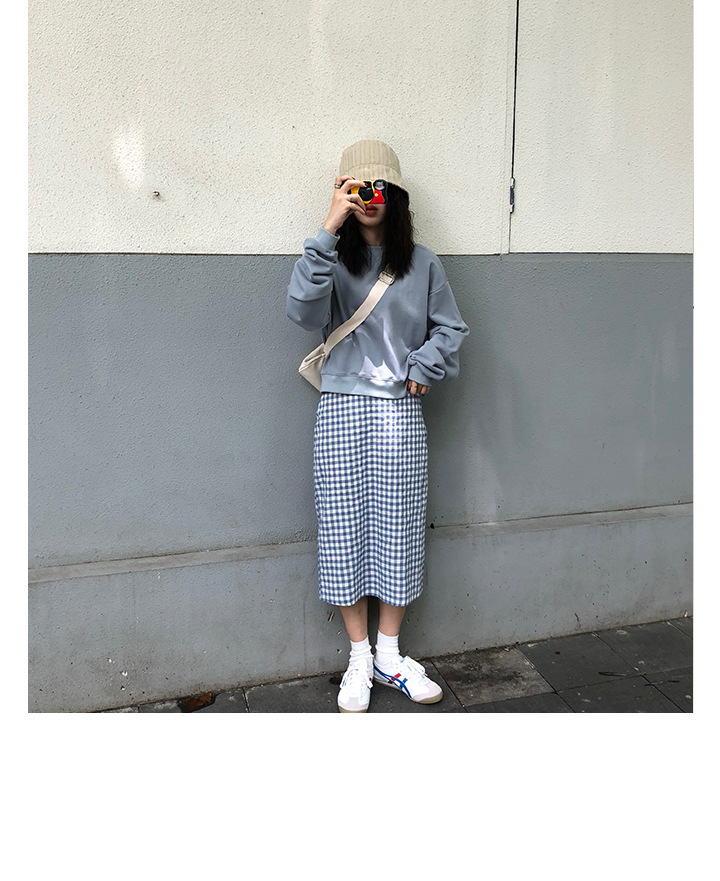 Rosy.B - Dropped Shoulder Plain Pullover