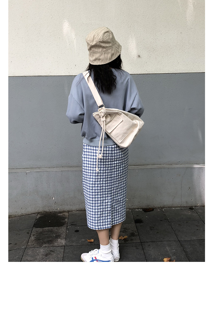 Rosy.B - Dropped Shoulder Plain Pullover