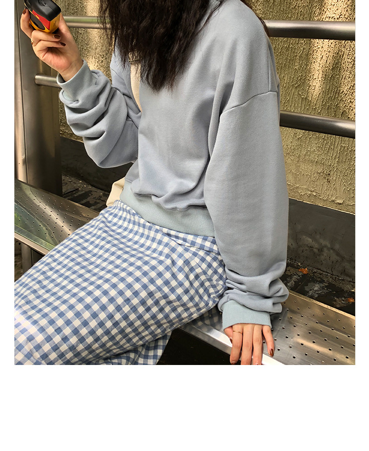 Rosy.B - Dropped Shoulder Plain Pullover