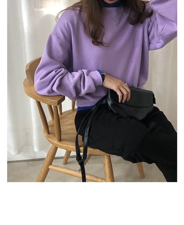 Rosy.B - Dropped Shoulder Plain Pullover
