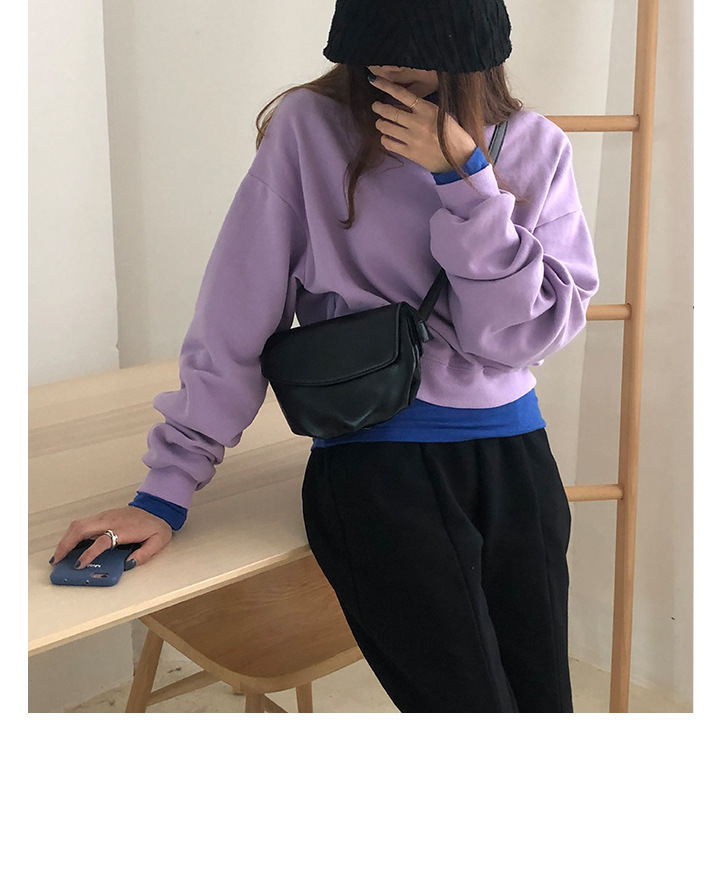 Rosy.B - Dropped Shoulder Plain Pullover