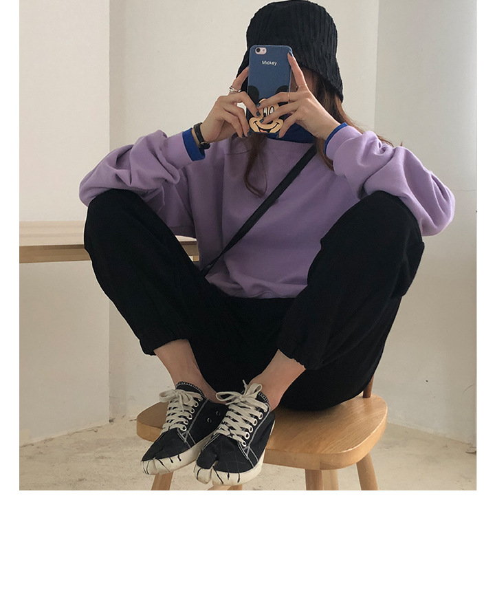 Rosy.B - Dropped Shoulder Plain Pullover