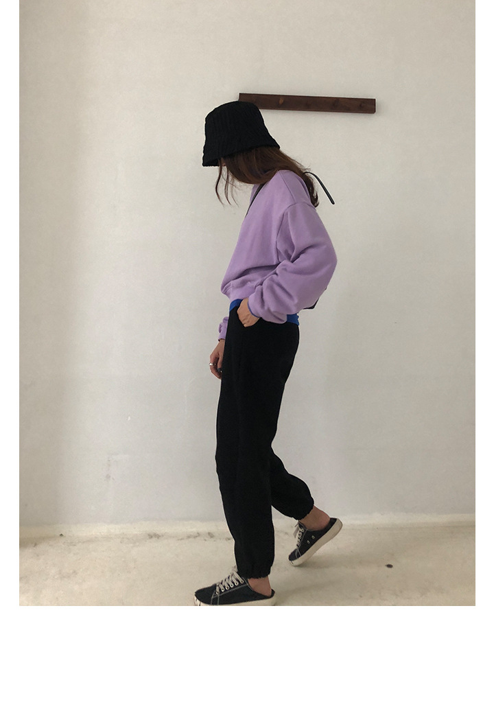 Rosy.B - Dropped Shoulder Plain Pullover