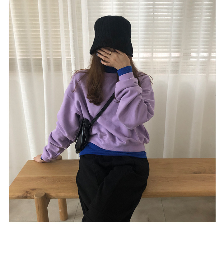 Rosy.B - Dropped Shoulder Plain Pullover