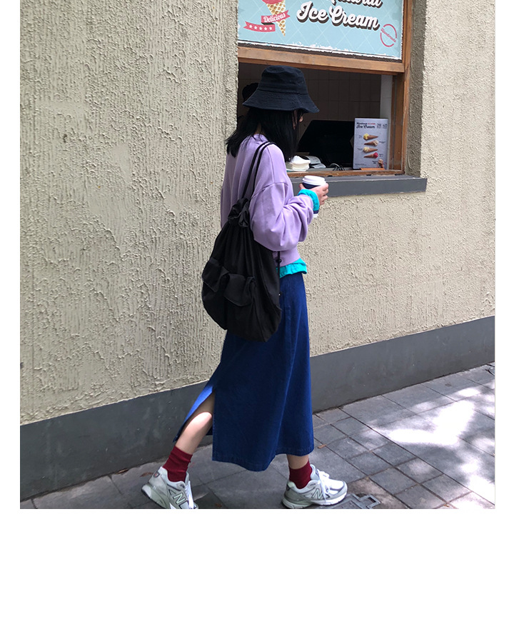 Rosy.B - Dropped Shoulder Plain Pullover