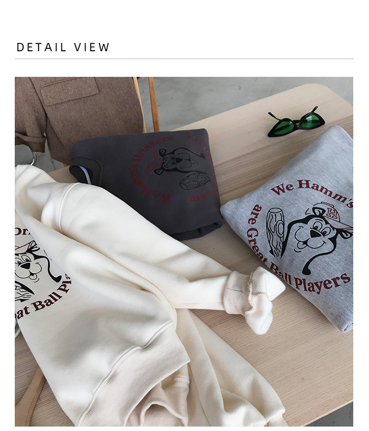 Rosy.B - Long-Sleeve Round-Neck Printed Pullover