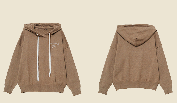 Rosy.B - Sweat à capuche avec inscription à manches longues