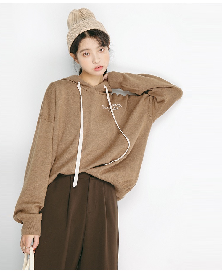 Rosy.B - Sweat à capuche avec inscription à manches longues