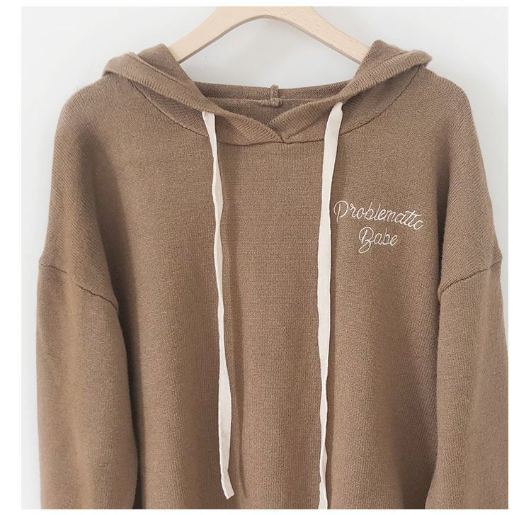 Rosy.B - Sweat à capuche avec inscription à manches longues