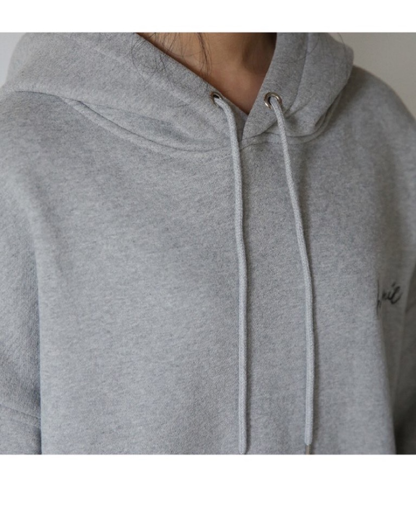 Seoulflash - Sweat à capuche brodé avec lettre à manches longues