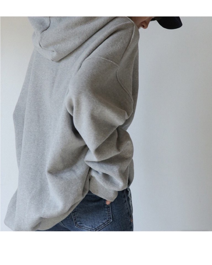 Seoulflash - Sweat à capuche brodé avec lettre à manches longues