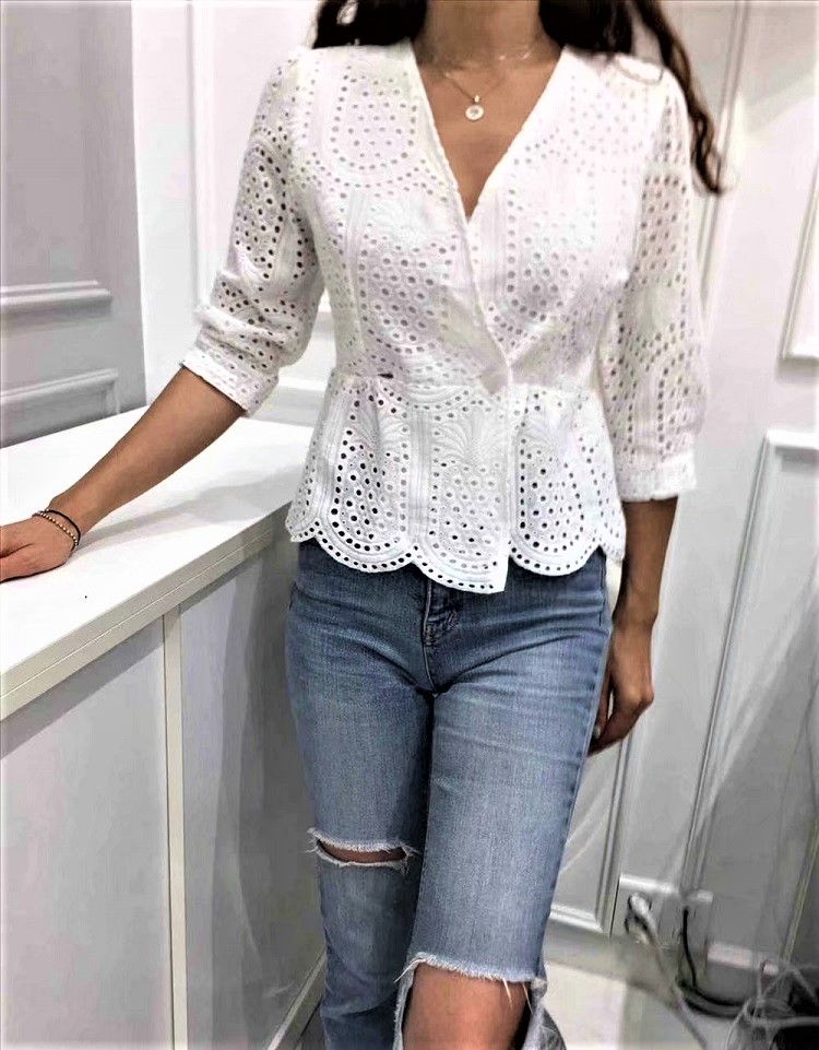 Chi Chi - Veste boutonnée à col en V