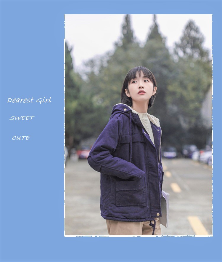 Dearest - Veste cargo à capuche poilue