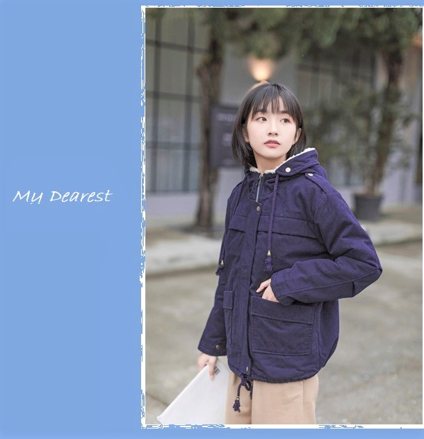 Dearest - Veste cargo à capuche poilue