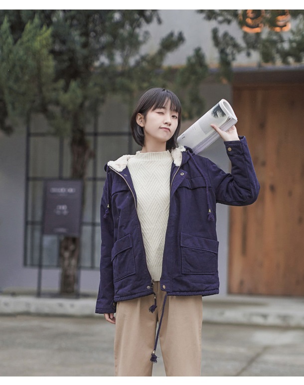 Dearest - Veste cargo à capuche poilue