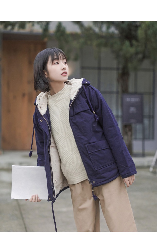 Dearest - Veste cargo à capuche poilue