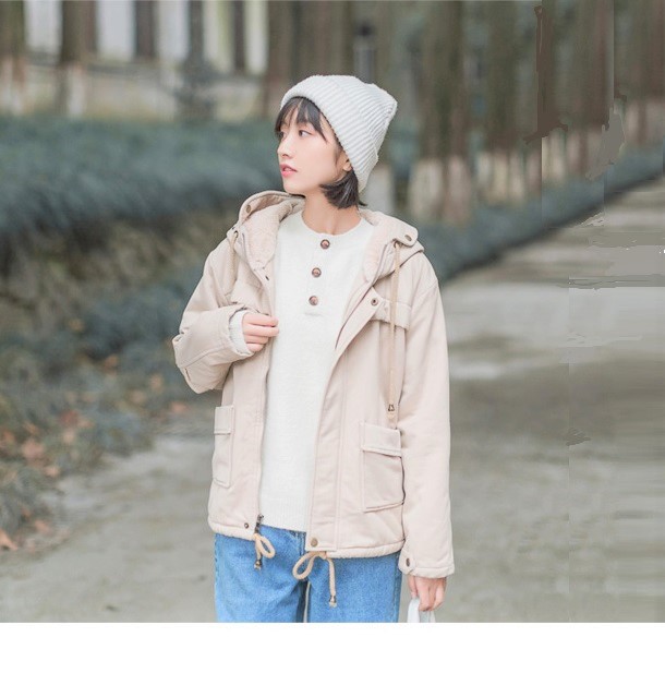 Dearest - Veste cargo à capuche poilue