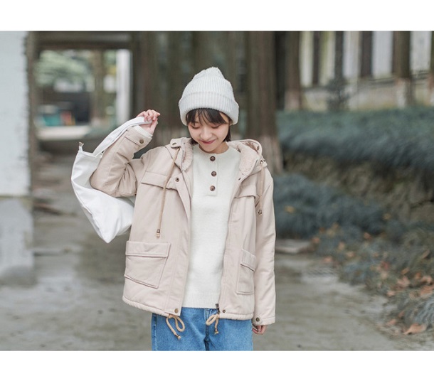 Dearest - Veste cargo à capuche poilue