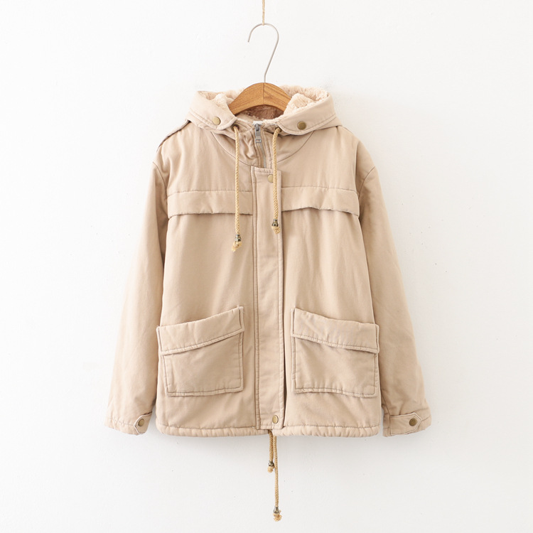 Dearest - Veste cargo à capuche poilue