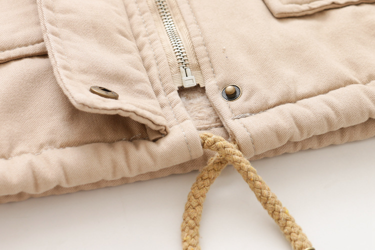 Dearest - Veste cargo à capuche poilue