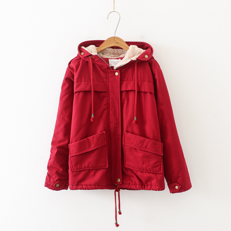 Dearest - Veste cargo à capuche poilue