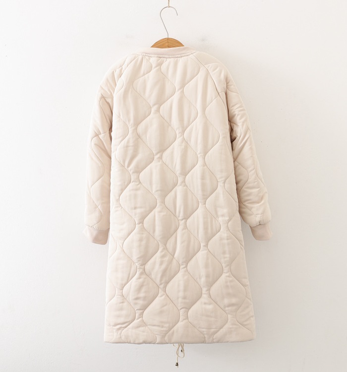 Dearest - Veste longue en duvet uni avec poches zippées
